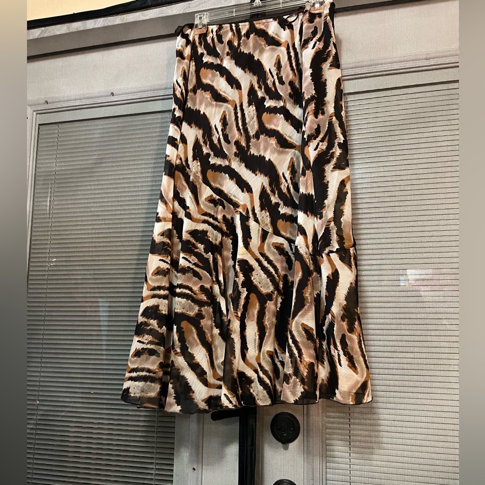 Animal print stripped skirt